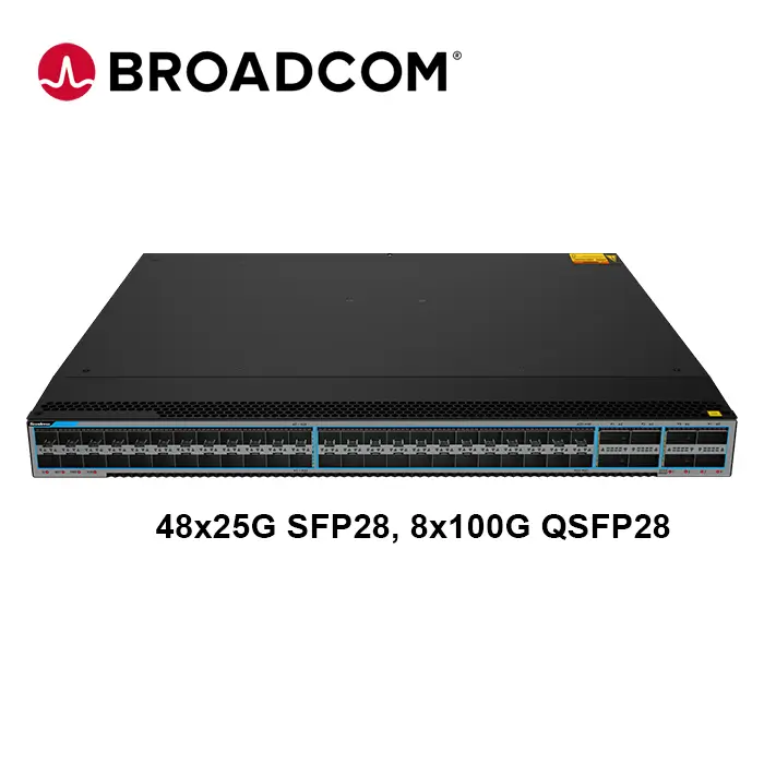 48x25G SFP28 with 8x100G QSFP Data Center Switch(Broadcom)